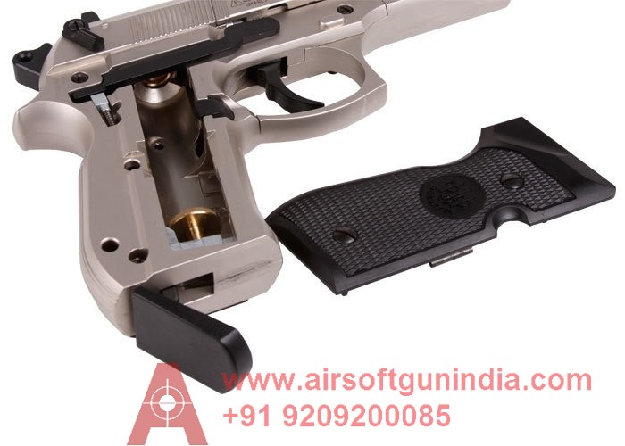 Beretta 92fs Nickel Black Grips Co2 Pellet Gun By