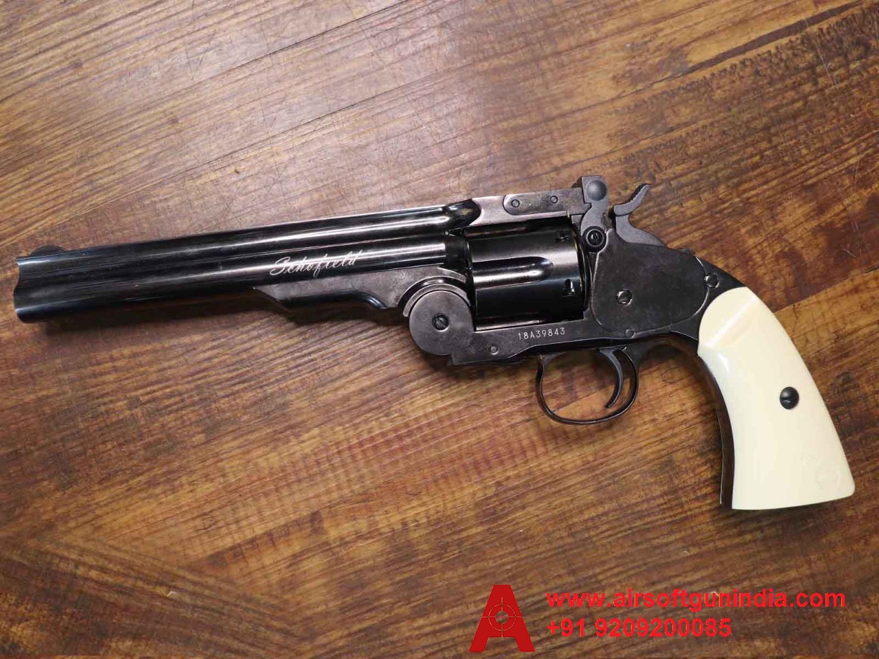 Schofield 6” Pellet Revolver black by Airsoft gun india - Airsoft