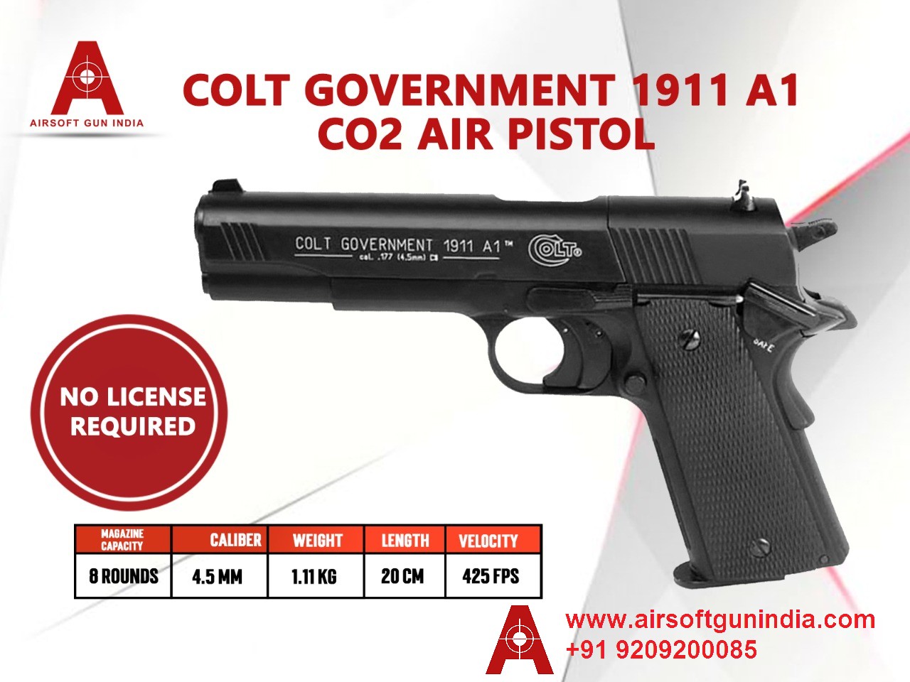 Colt 1911 A1 Co2 Pellet Gun By Airsoft Gun Indiacolt Government 1911