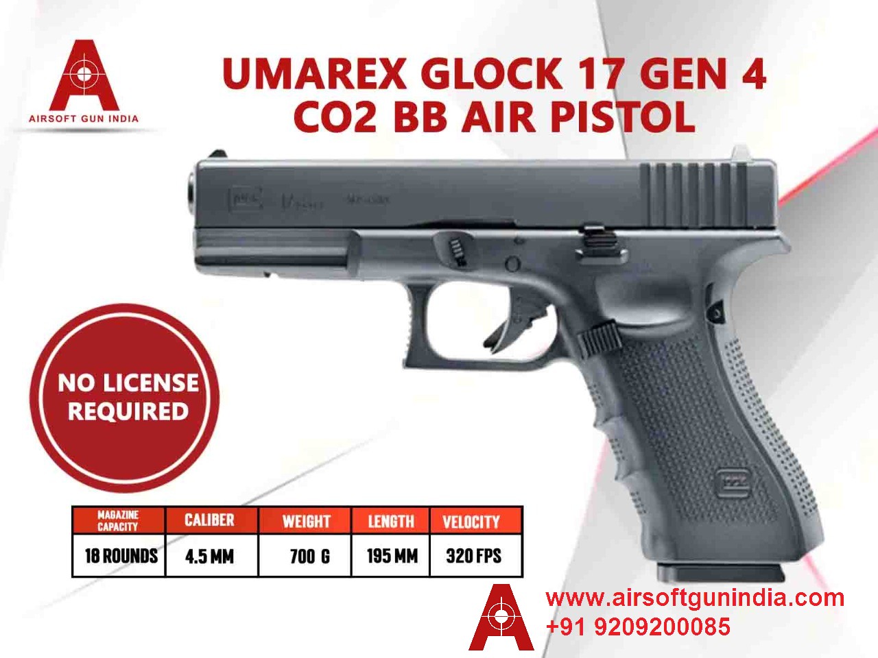 Umarex Glock 17 Gen4 CO2 Blowback .177 BB Gun by Airsoft gun india