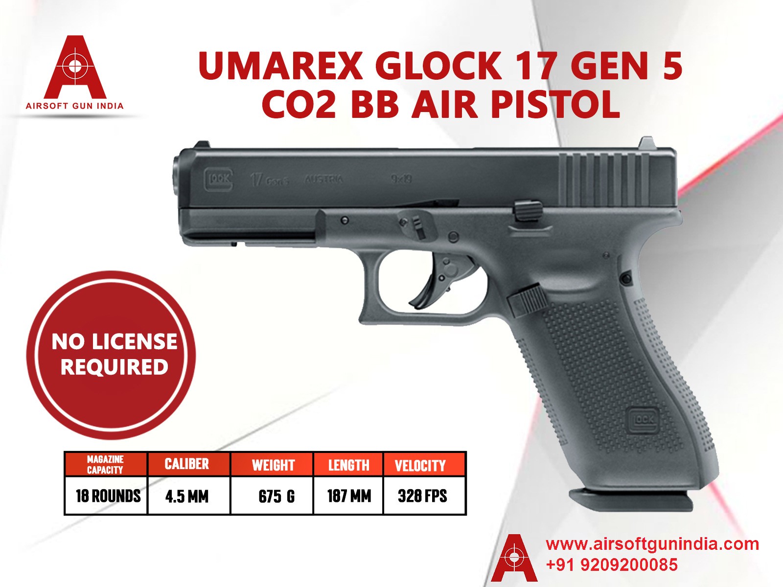 Umarex Glock 17 Gen5, CO2 Pellet Pistol