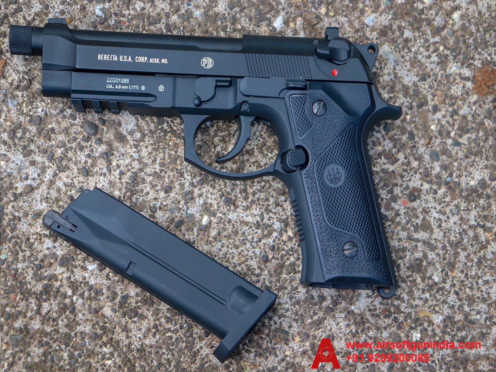 Airgun pistolet Beretta M9 A3 CO2 Full métal Blowback Billes acier 4.5 Inox