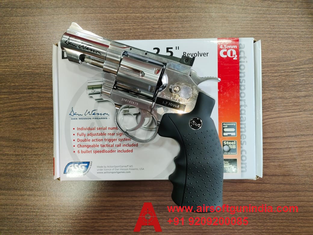 Dan Wesson 2.5 Inch BB .177Cal, 4.5mm Co2 Air Revolver By Airsoft Gun India